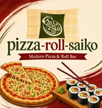 Pizza-roll-saiko - логотип