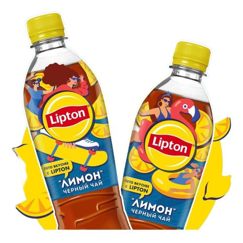 Чай «Липтон чёрный с лимоном» 0.5