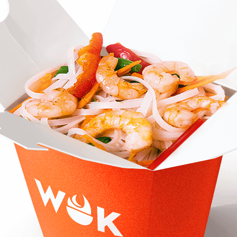 Лапша Удон Wok с креветками