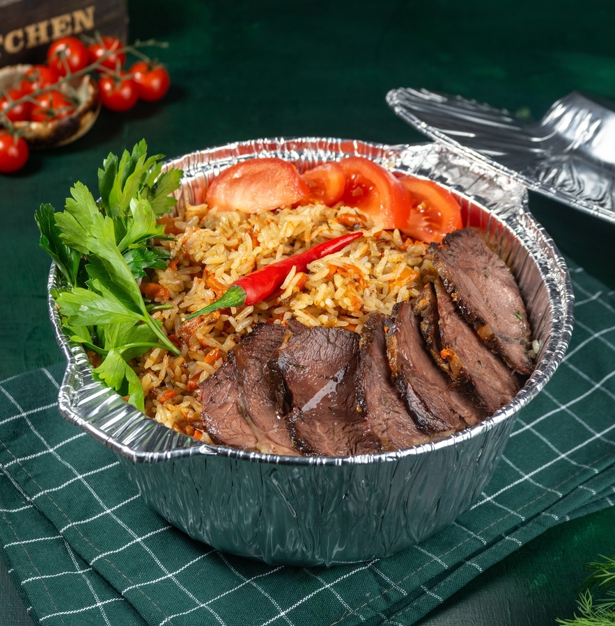 Узбекский плов с говядиной по-домашнему (готовится в казане)