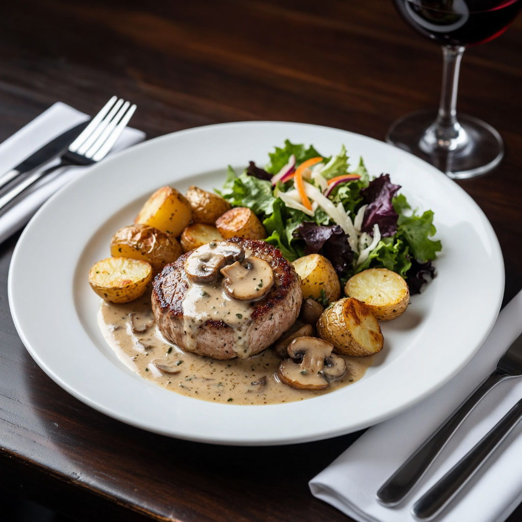 Свиная вырезка с запеченным картофелем