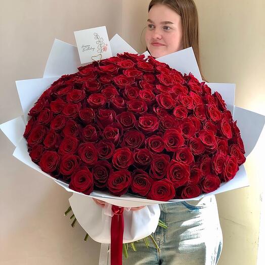 101 Роза 60 см АКЦИЯ букет гигант