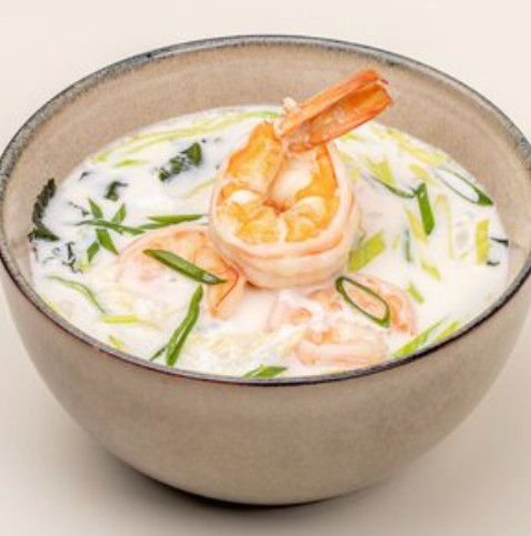 Сливочный суп с креветками