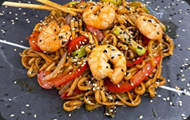 Вок с креветкой (острый)