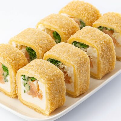 Тортилья с лососем темпура