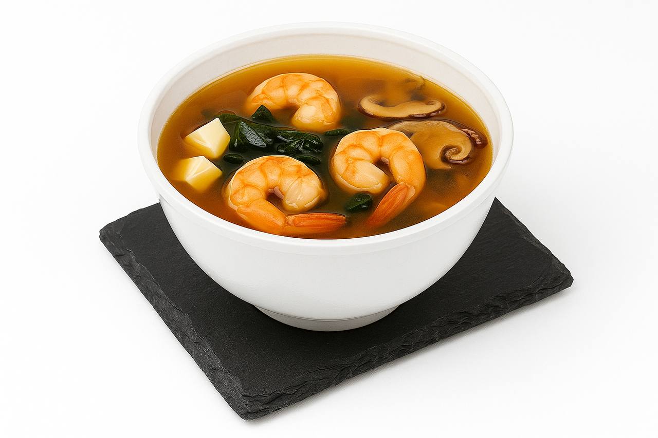 Мисо с креветками