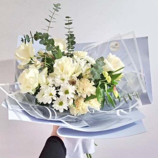 Авторский букет «Роскошь» из французских роз