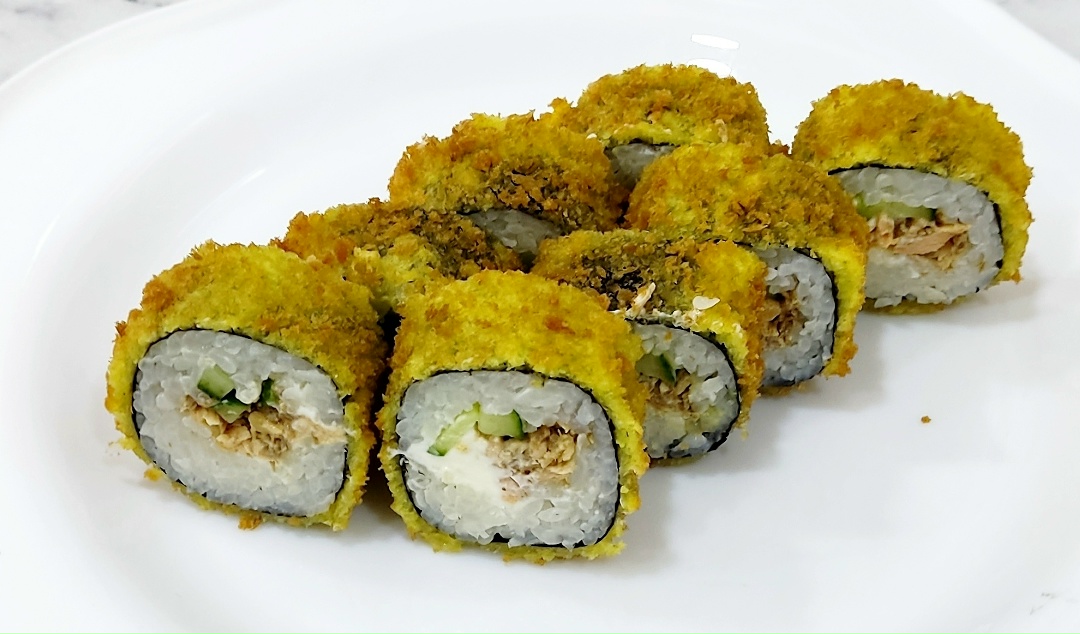 Темпура с лососем терияки