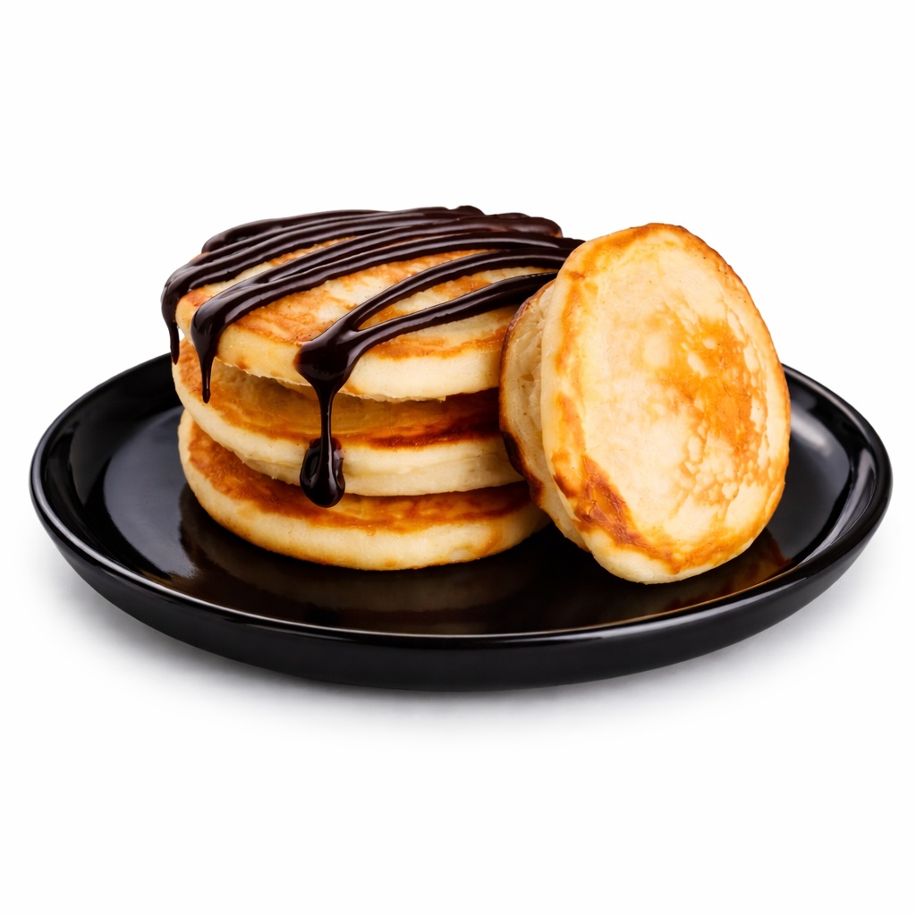 Оладушки с шоколадным топингом