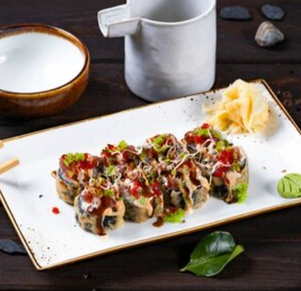 Туна темпура ролл теплый