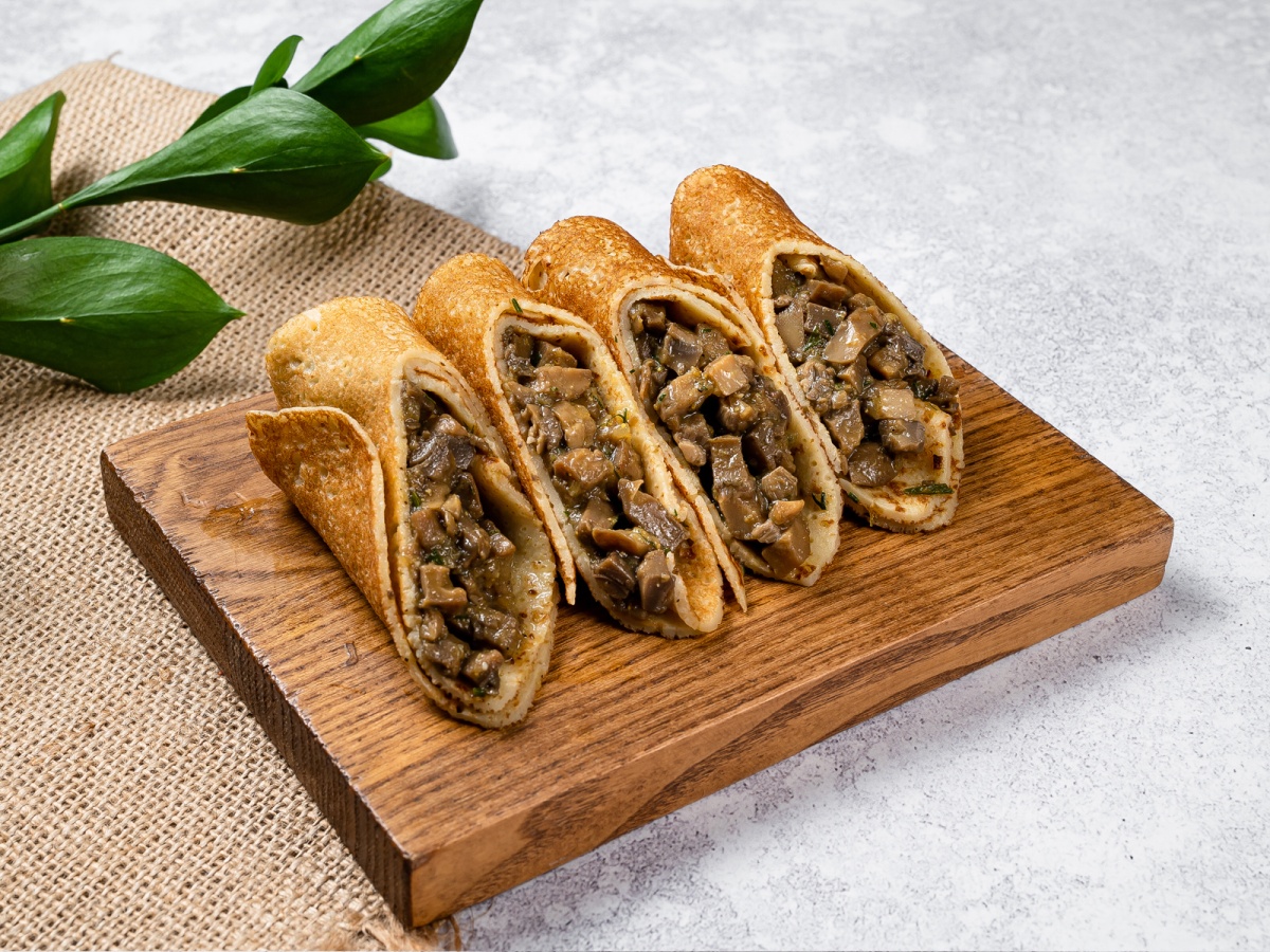 Блинчики с грибной начинкой