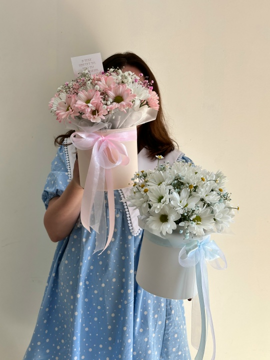 Ромашки в коробке