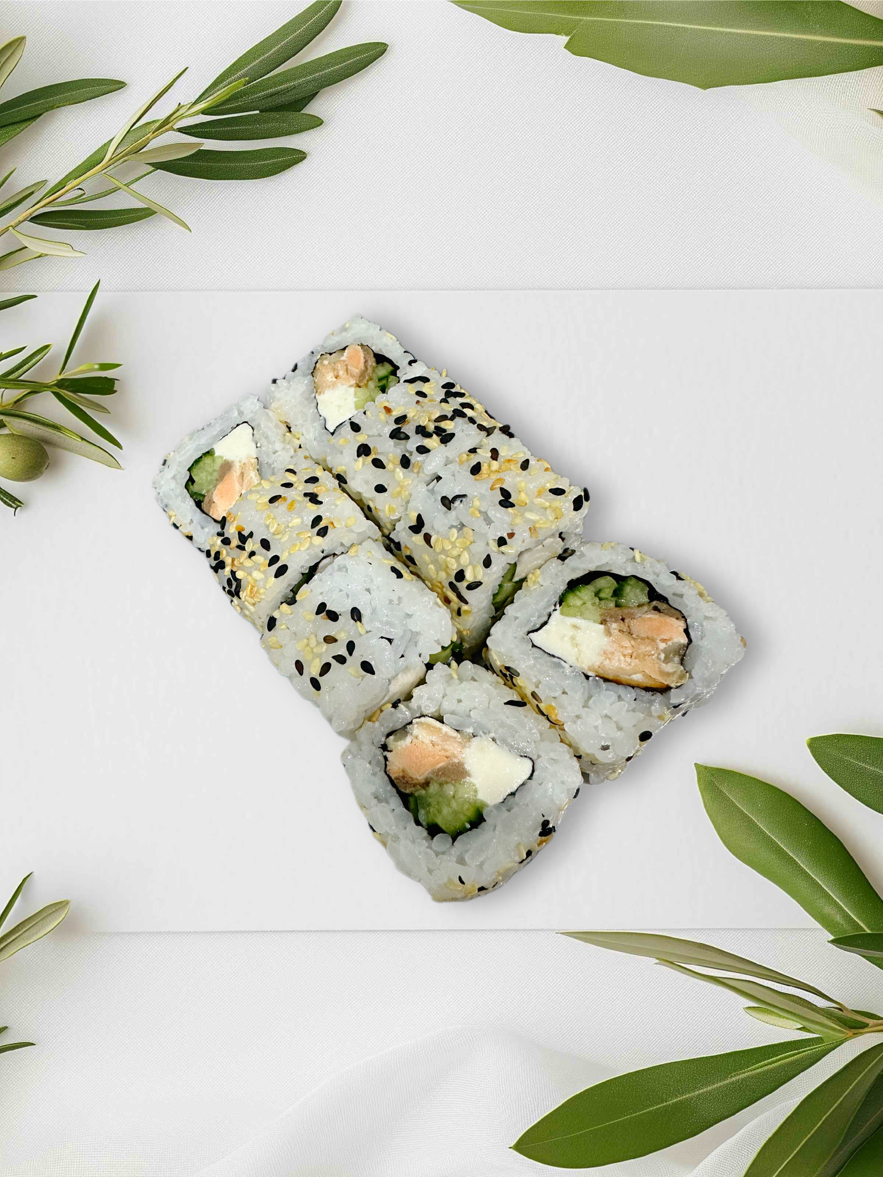 Кунжут ролл с лососем терияки