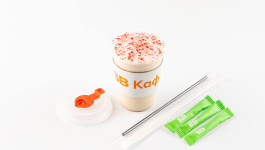 Латте малина-миндаль безлакт. 300 мл, кафе