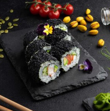 Lux ролл с лососем и креветкой