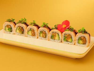 Ролл с Опаленным лососем