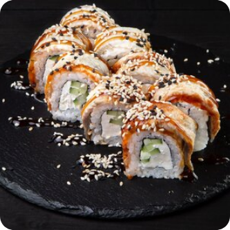 Канадский ролл с огурцом