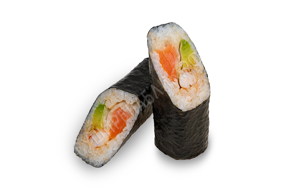 Хенд-ролл с копчёным лососем