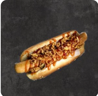Хот-дог фирменный с говяжьей сосиской