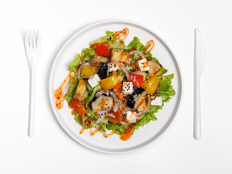 Салат с хрустящим балкажаном