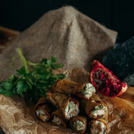 Рулетики из баклажан