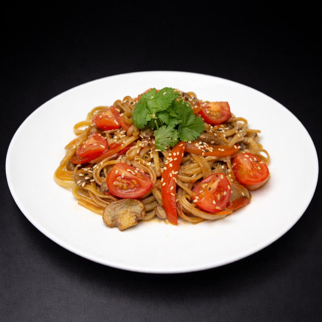 Удон с грибами