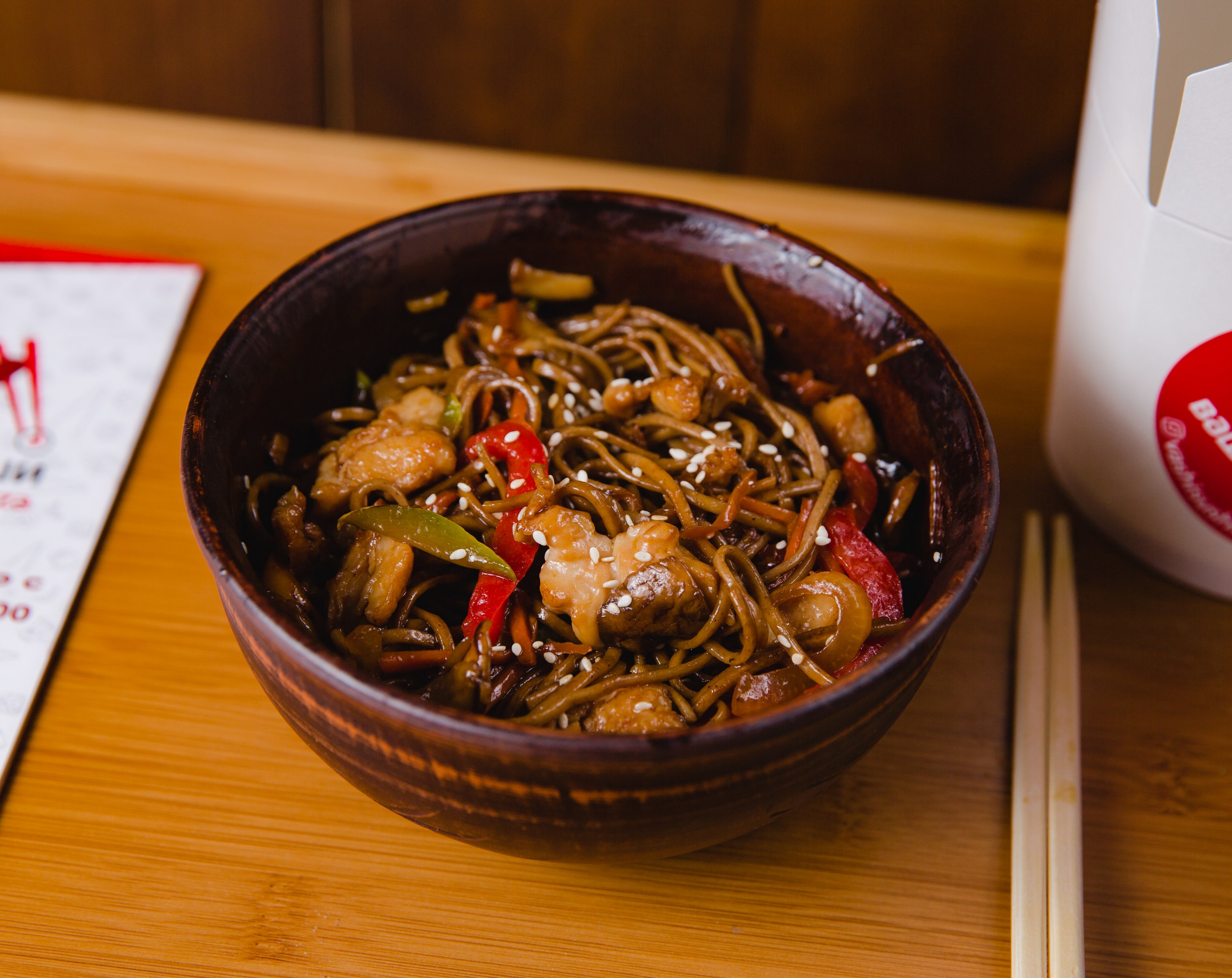  Соба со Свининой в соусе Терияки