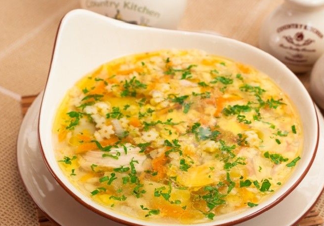 Супчик куриный со звёздочками.