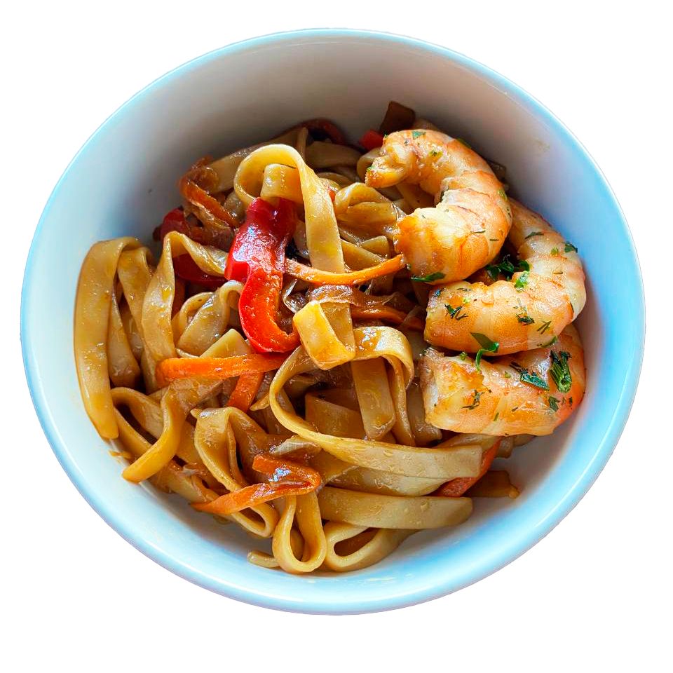 WOK с креветкой
