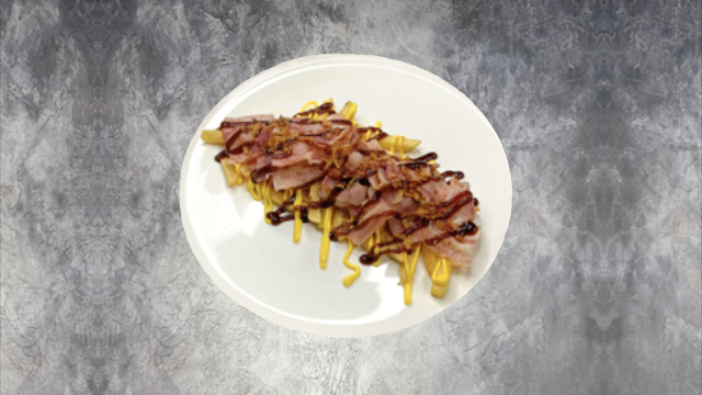 Картофель фри с беконом