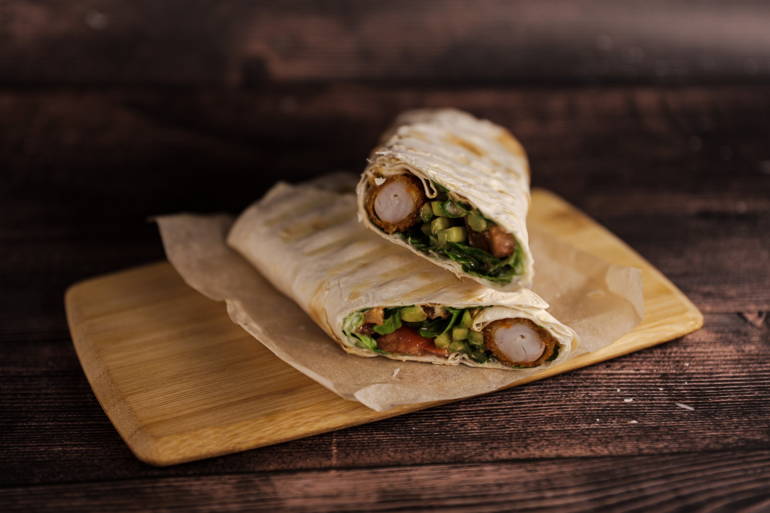 Шаверма с креветкой темпура