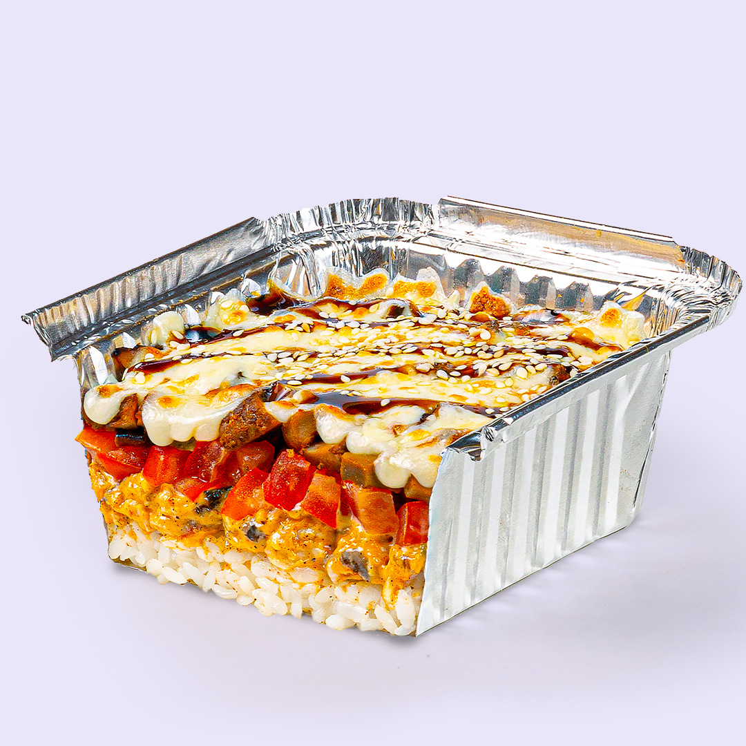 Лазанья с угрем и курицей
