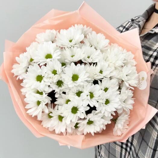 Букет «Ромашечка» из кустовых хризантем