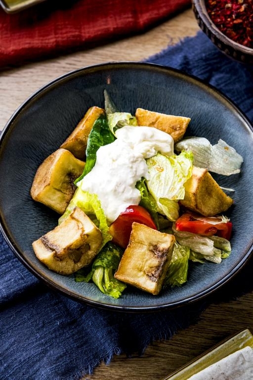 Д Салат с хрустящими баклажанами