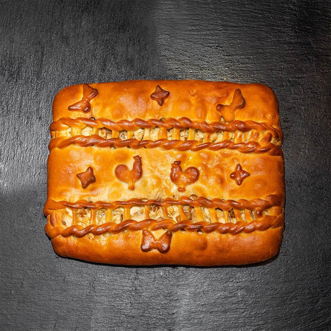 Пирог с курицей и грибами