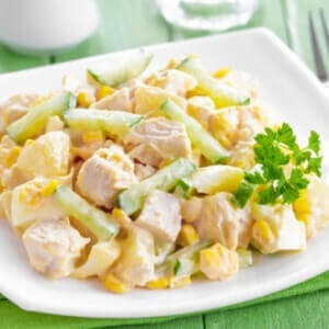 С копчёной курочкой и ананасом