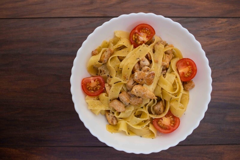 Паста Фетучини с куриной грудкой