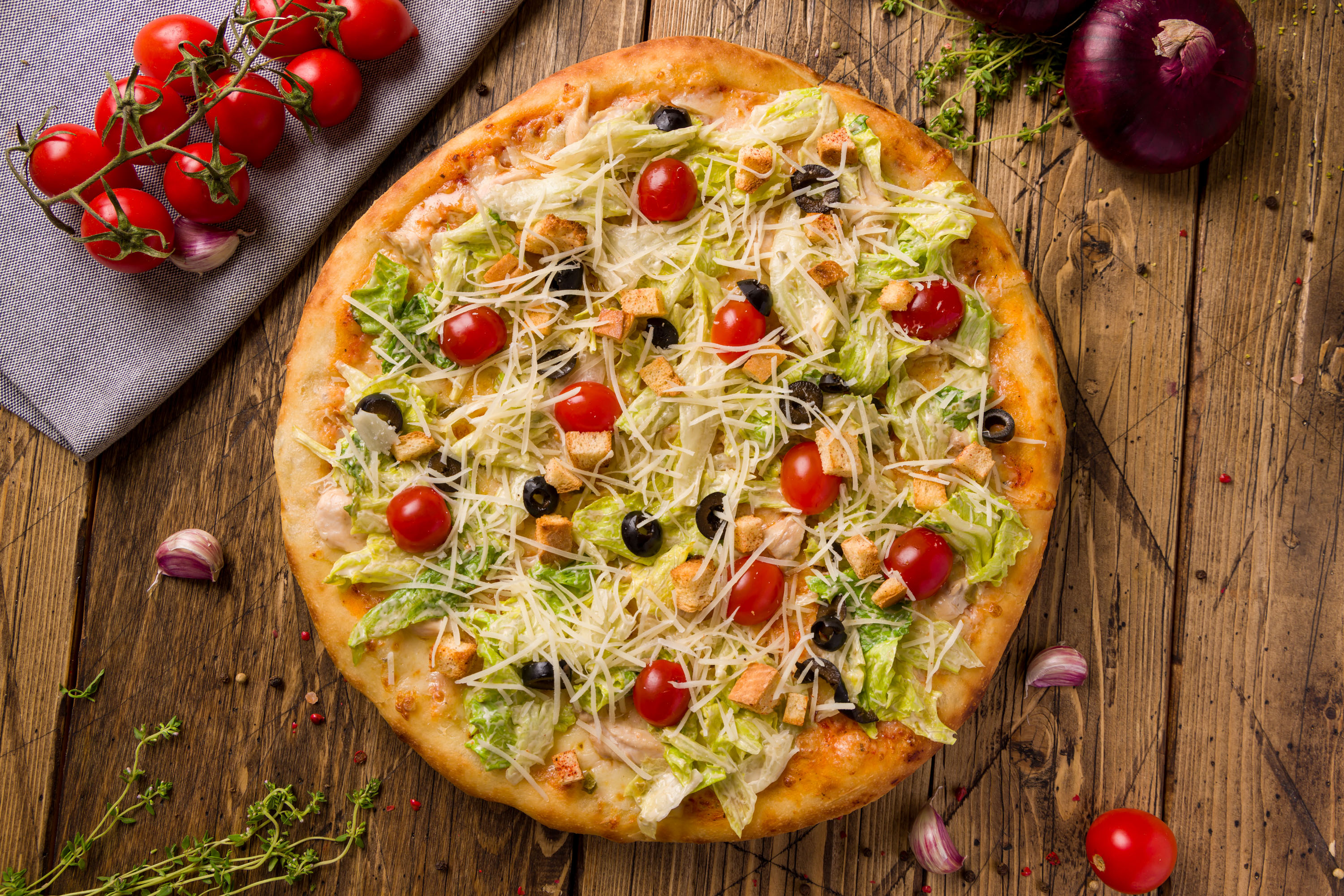 Пицца цезарь 28 см