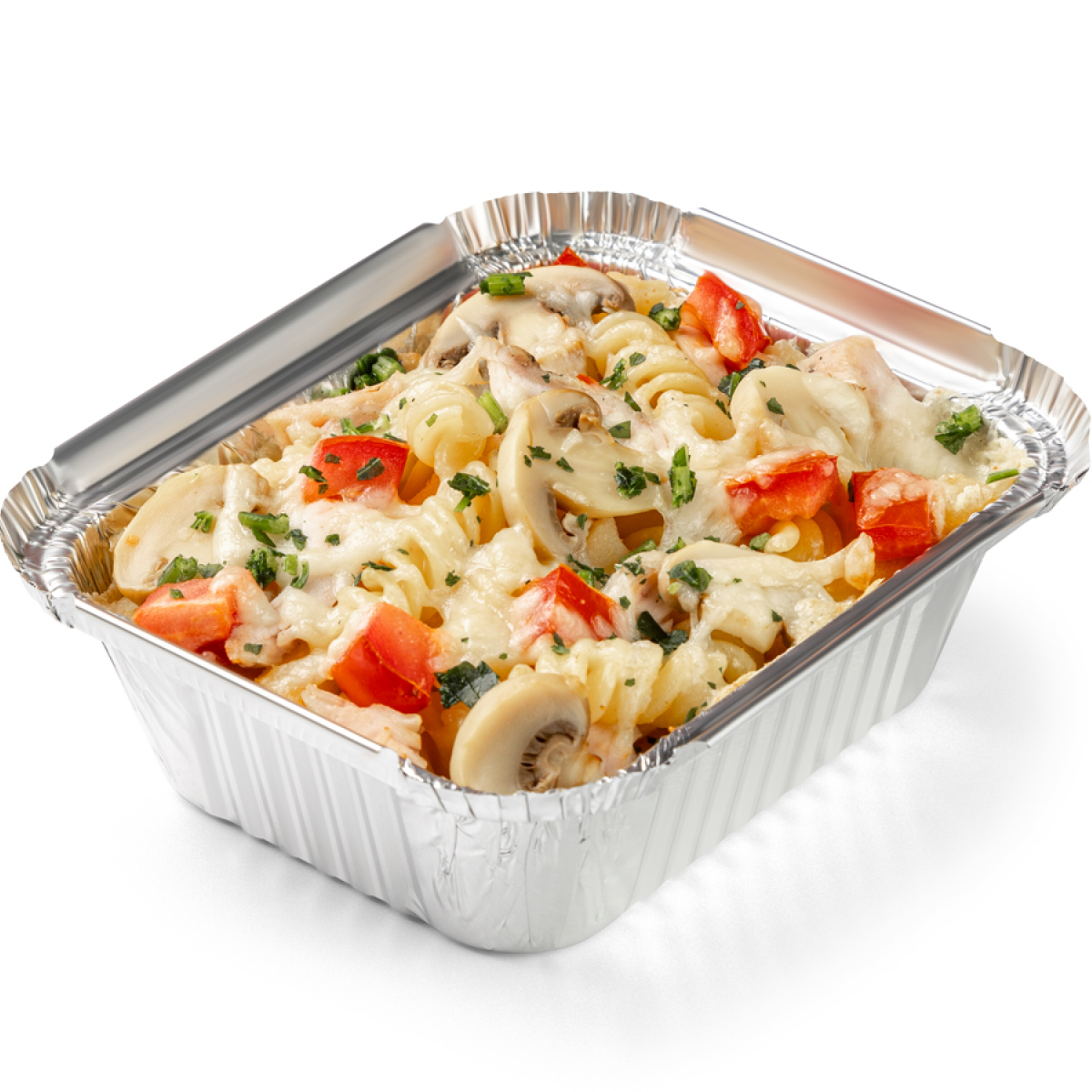 Паста с цыпленком и грибами