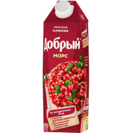 Морс "Добрый" клюква-виноград 1 л