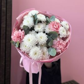 Дуо-букет диантусы и хризантема