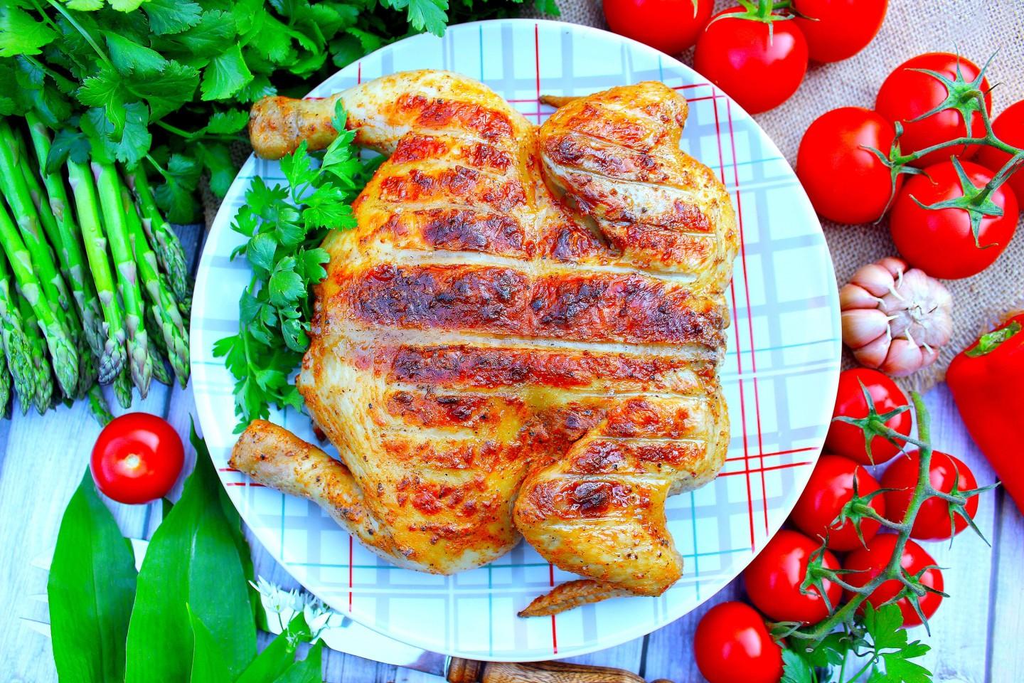 Курица на углях