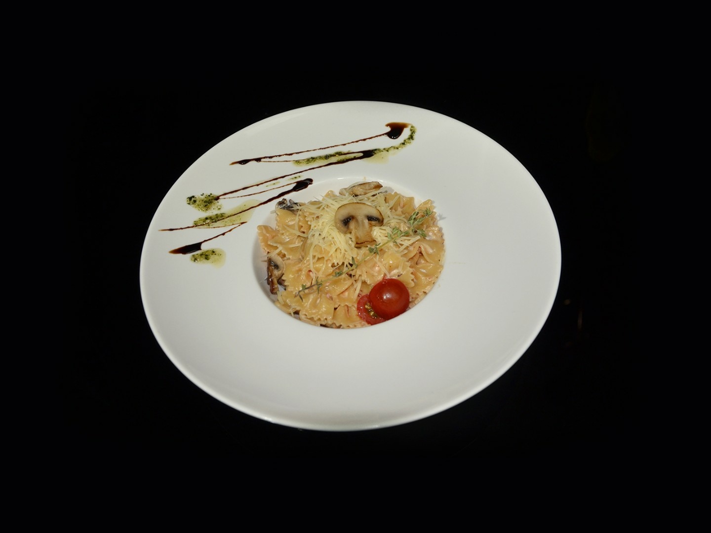 Паста с грибами (фарфалле)