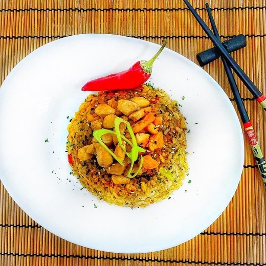 Тяхан с курицей