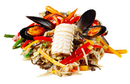 Той-А-WOK мидии и кальмар