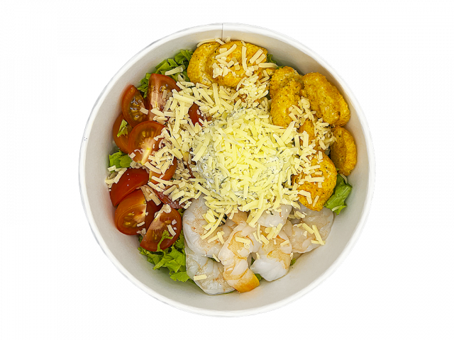 Салат Цезарь с креветкой