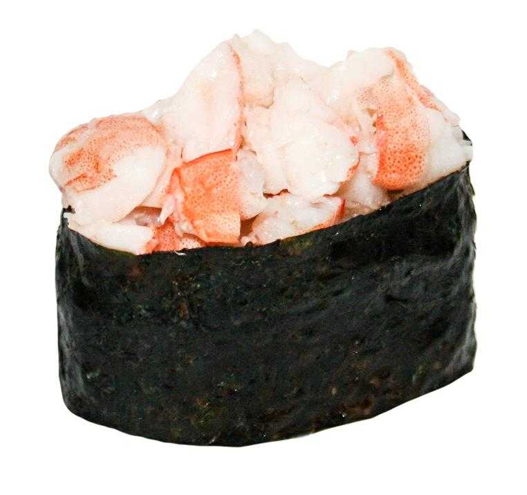 Острый гункан с креветкой
