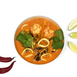 Том Ям с морепродуктами (слабо остро)