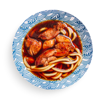 Удон с курицей терияки