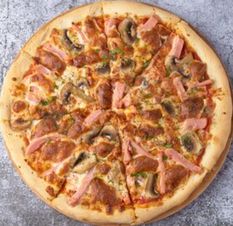 Пицца из индейки и грибов